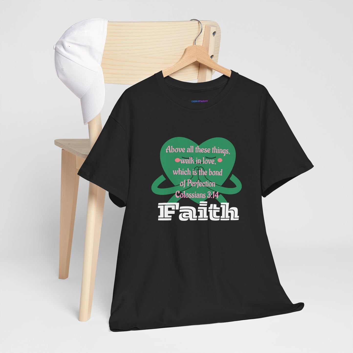 Unisex Heavy Cotton Tee -Faith, Colossians 3:14