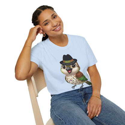 Unisex T-shirt Ciguita the Palmchat with Hat & Chain