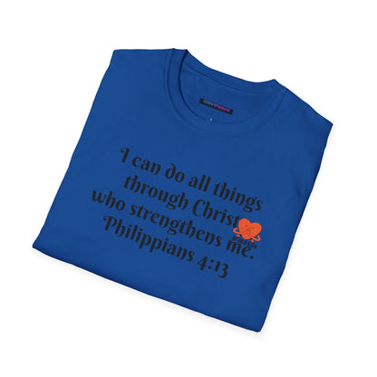 Unisex Softstyle T-Shirt -Philippians 4:13 - I can do all things