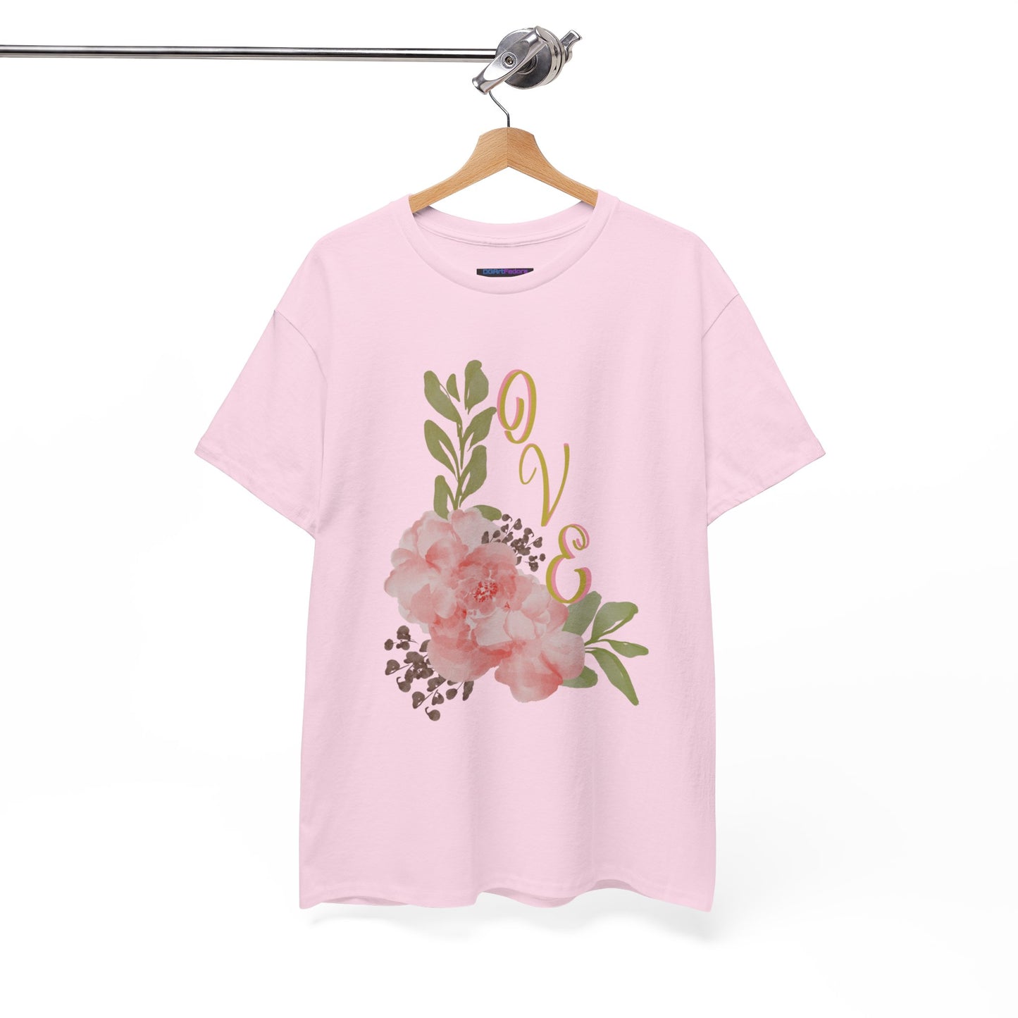 Floral “Love” Design - Unisex Heavy Cotton Tee