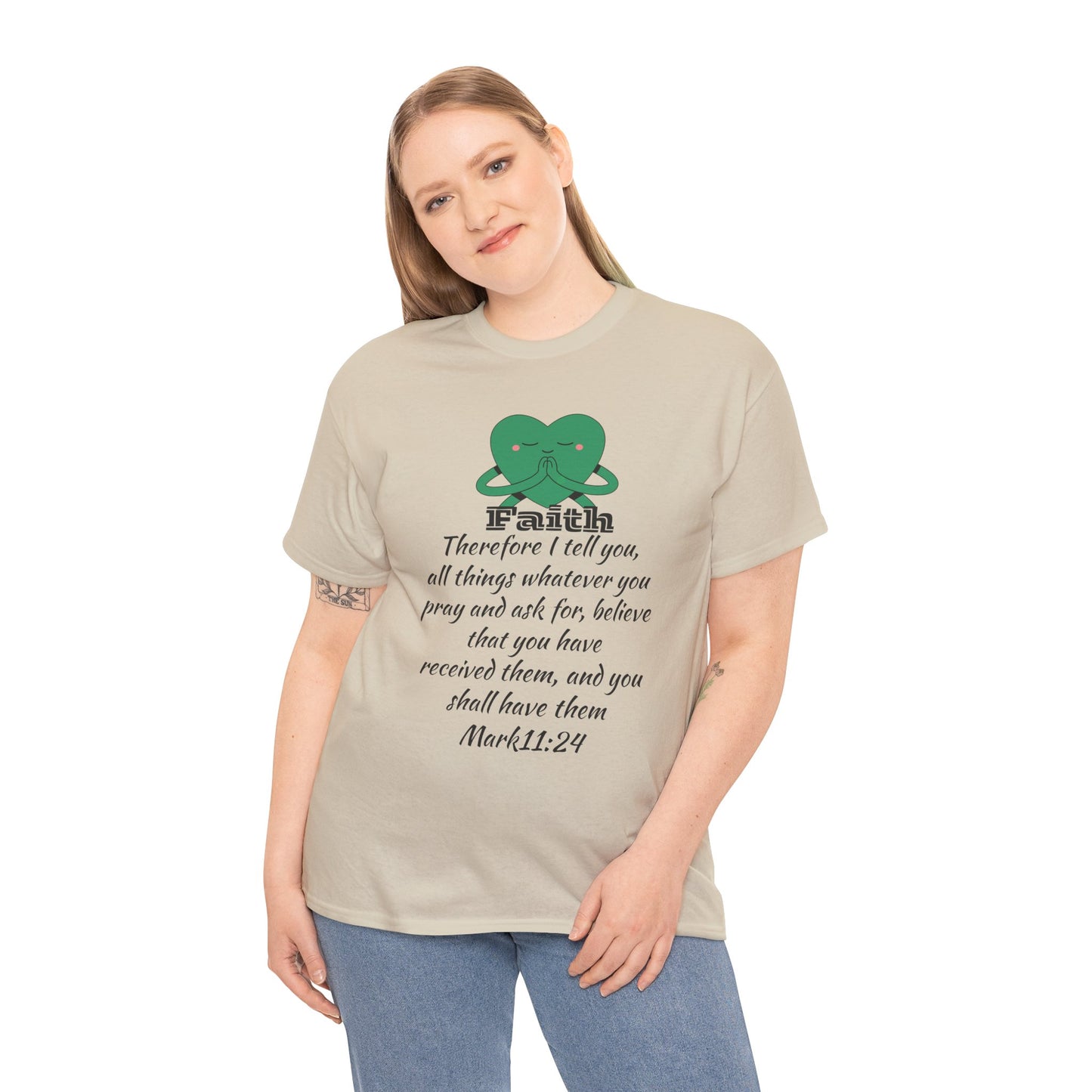 Unisex Heavy Cotton Tee - Faith Mark 11:24