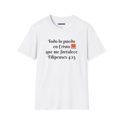 Unisex Softstyle T-Shirt - Filipenses 4:13 - Todo lo puedo en Cristo que me fortalece