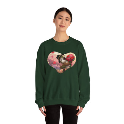 Unisex Heavy Blend Crewneck Sweatshirt San Valentin heart with ciguita.