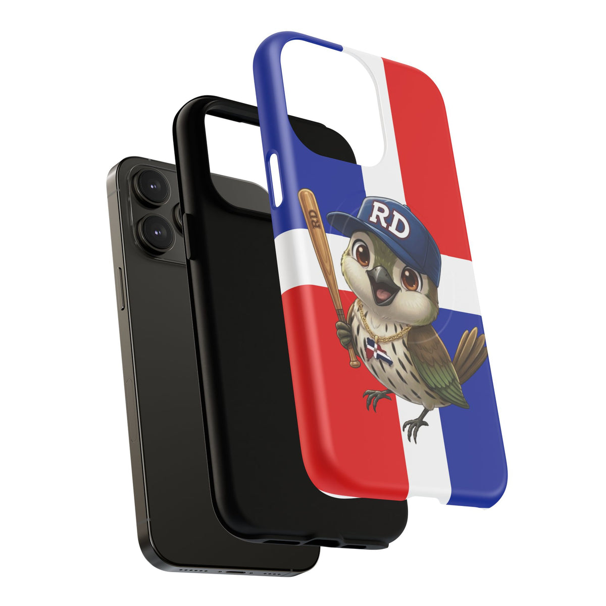 Dominican flag with Cigüa ready for baseball Tough Magnetic Iphone Cases