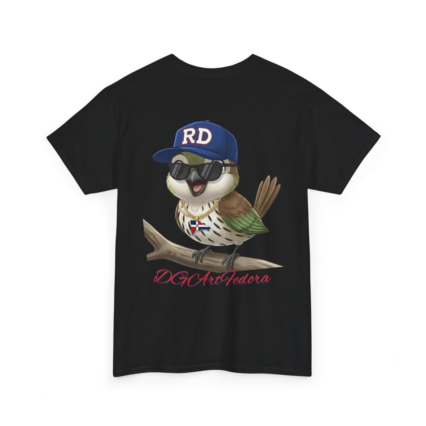 Unisex Heavy Cotton Tee - Cigüita y su Flow Dominicano - Front and Back