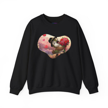 Unisex Heavy Blend Crewneck Sweatshirt San Valentin heart with ciguita.