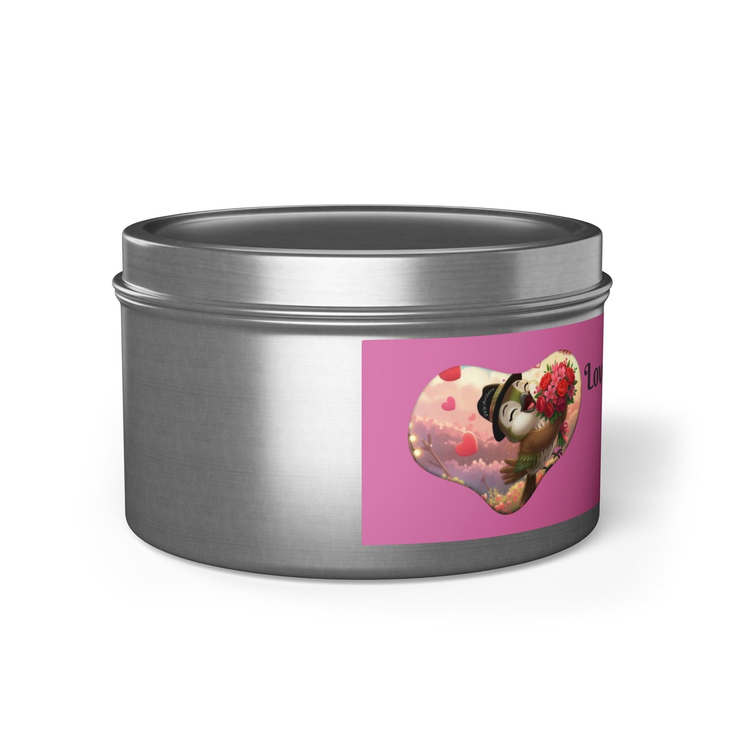 Love is a Flame Tin Candle
