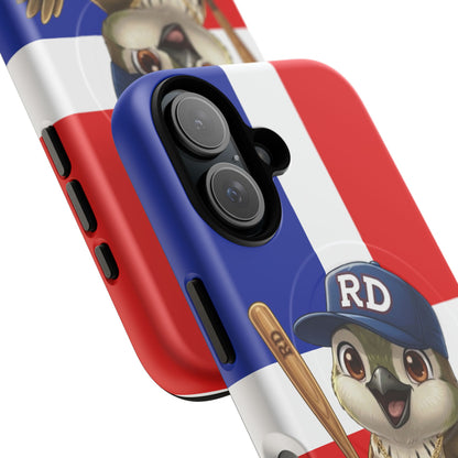 Dominican flag with Cigüa ready for baseball Tough Magnetic Iphone Cases