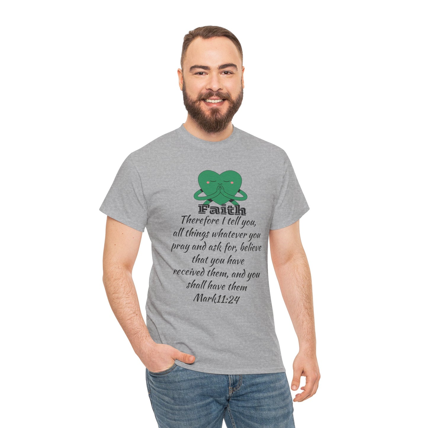 Unisex Heavy Cotton Tee - Faith Mark 11:24