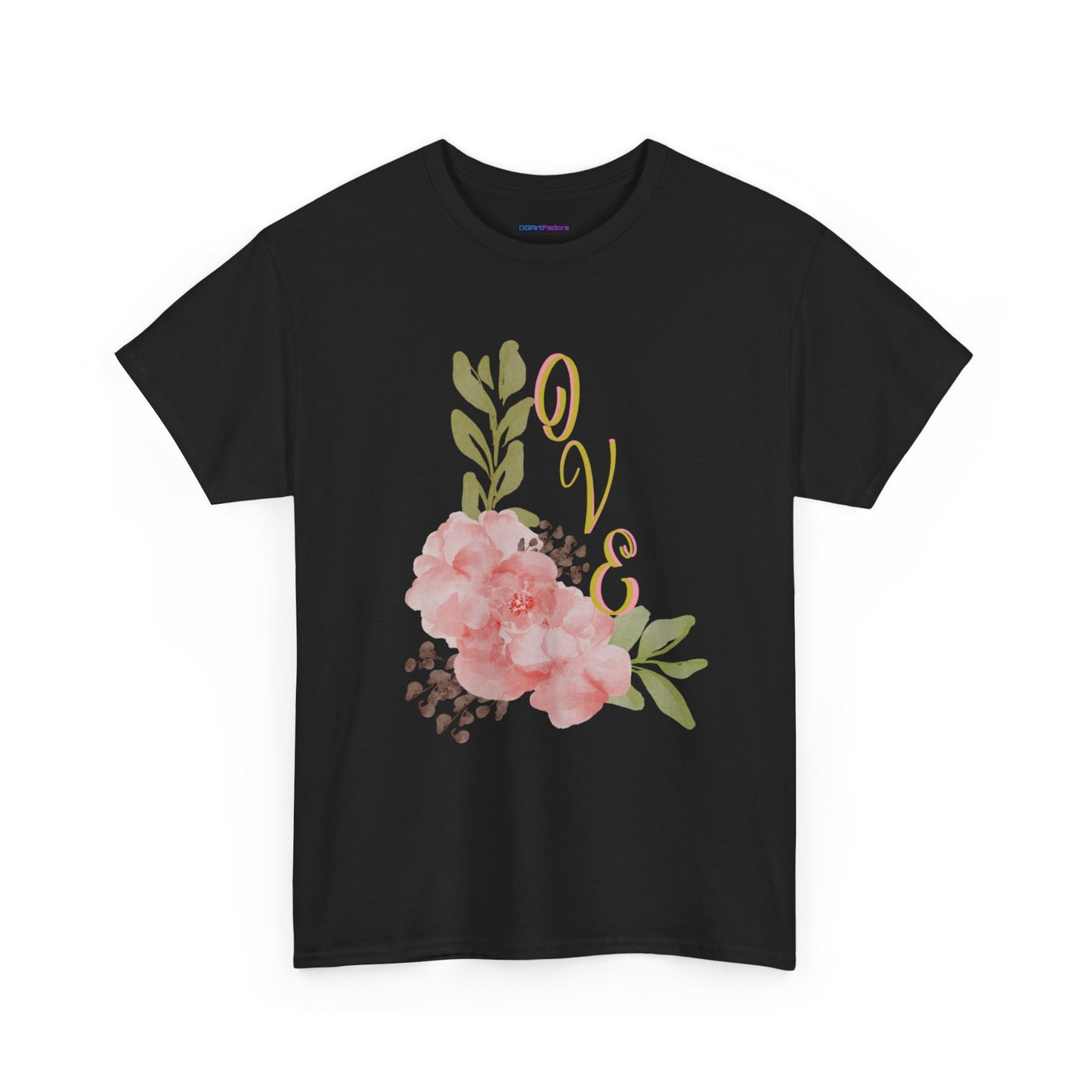 Floral “Love” Design - Unisex Heavy Cotton Tee