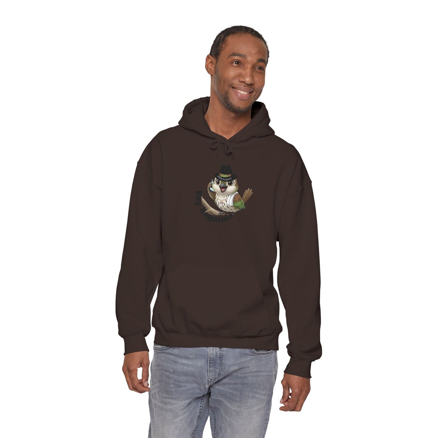 Unisex Heavy Blend  Hooded Sweatshirt with Cigüita "Voy llegando"