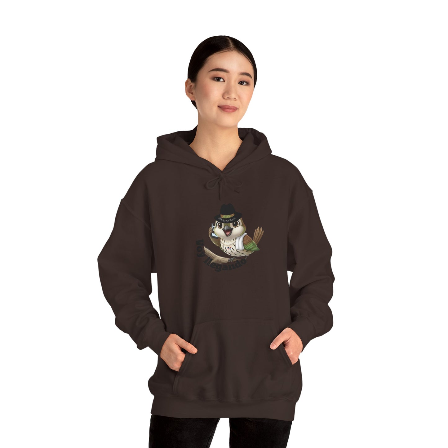 Unisex Heavy Blend  Hooded Sweatshirt with Cigüita "Voy llegando"