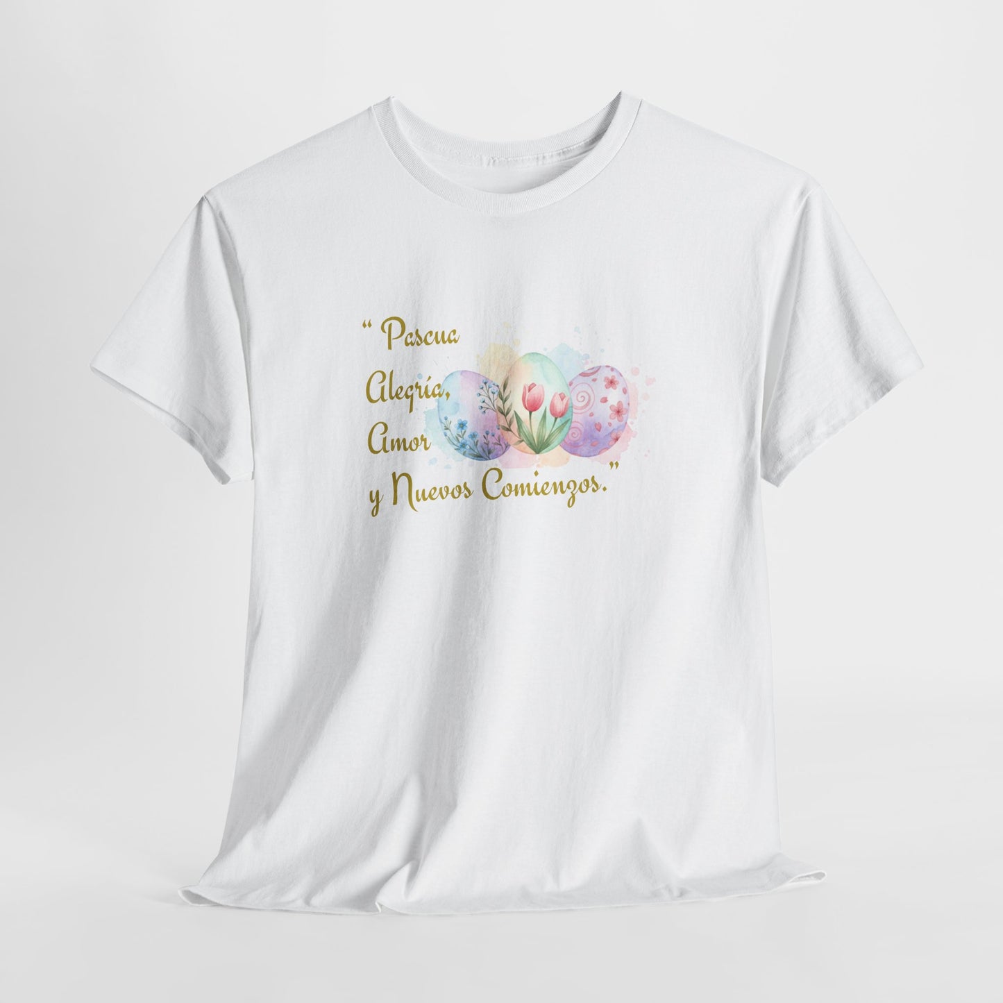 Unisex Heavy Cotton Tee - Easter, Joy, Love, & New Beginnings (Spanish Version)