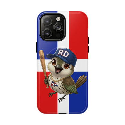 Dominican flag with Cigüa ready for baseball Tough Magnetic Iphone Cases