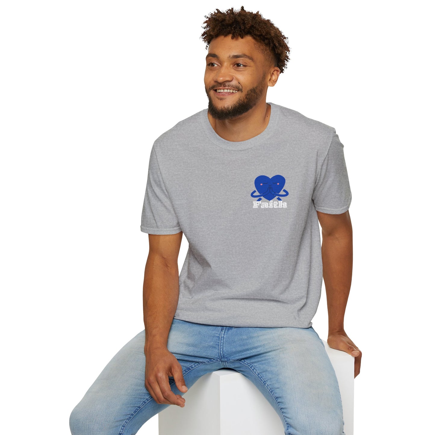 Unisex Softstyle T-Shirt - Heart, Prayer, Faith