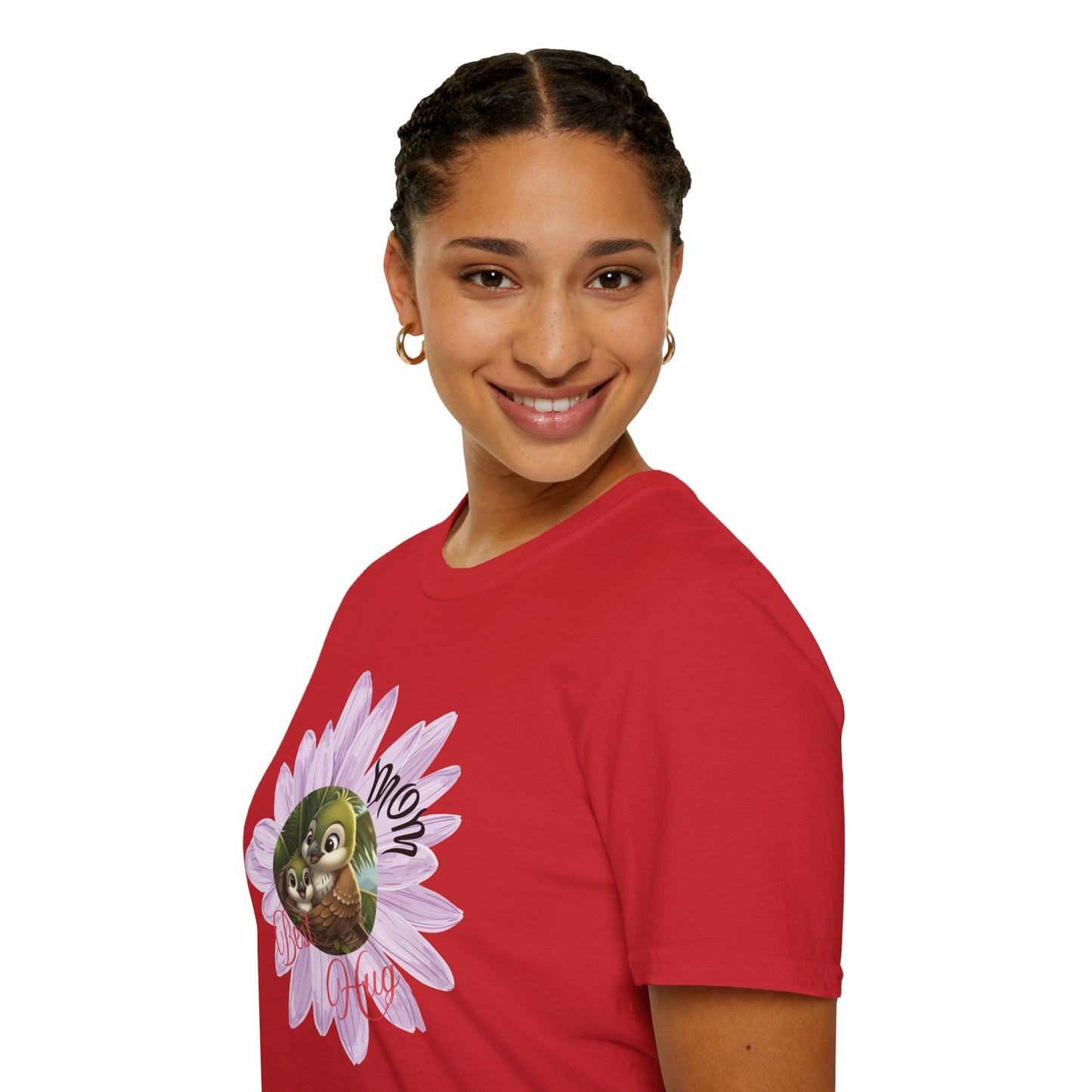 Cigüita Mother’s Embrace Flower Design - Softstyle T-Shirt