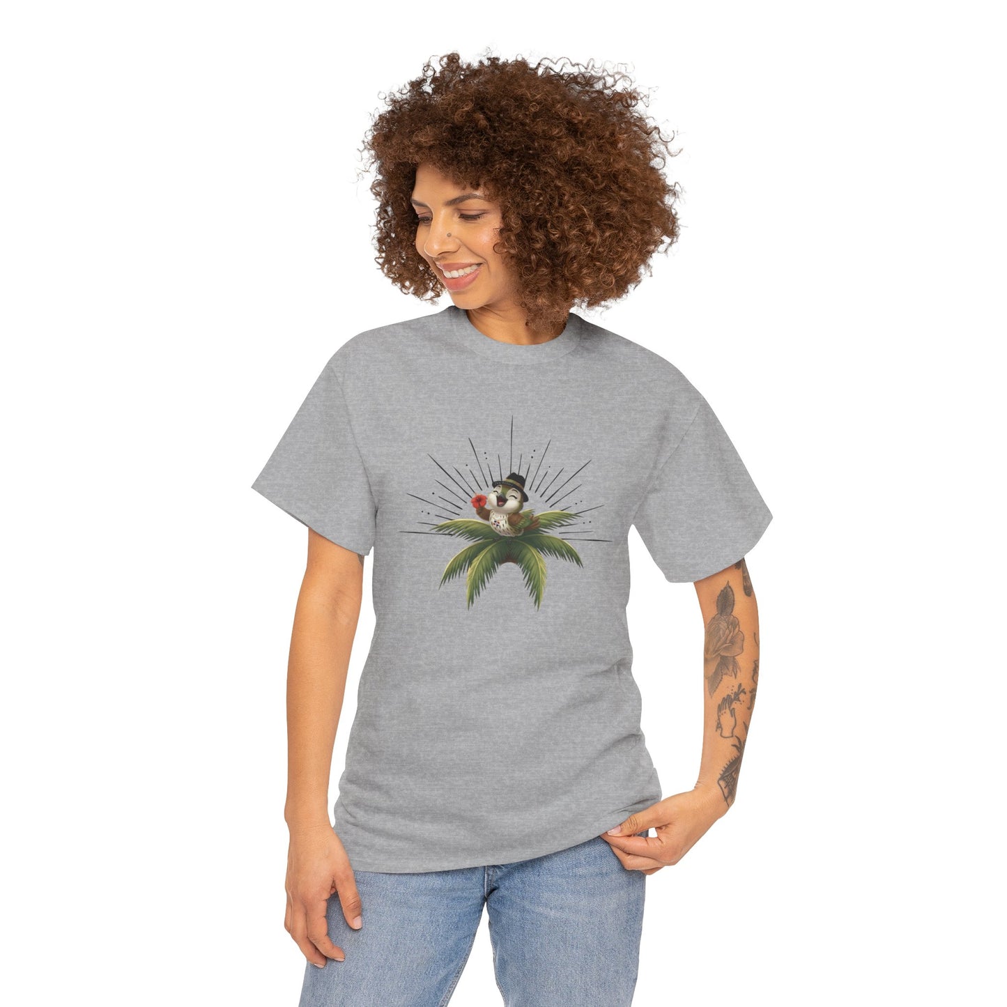 Unisex Heavy Cotton Tee Ciguita Tropical Sunrise
