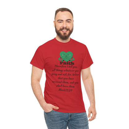 Unisex Heavy Cotton Tee - Faith Mark 11:24