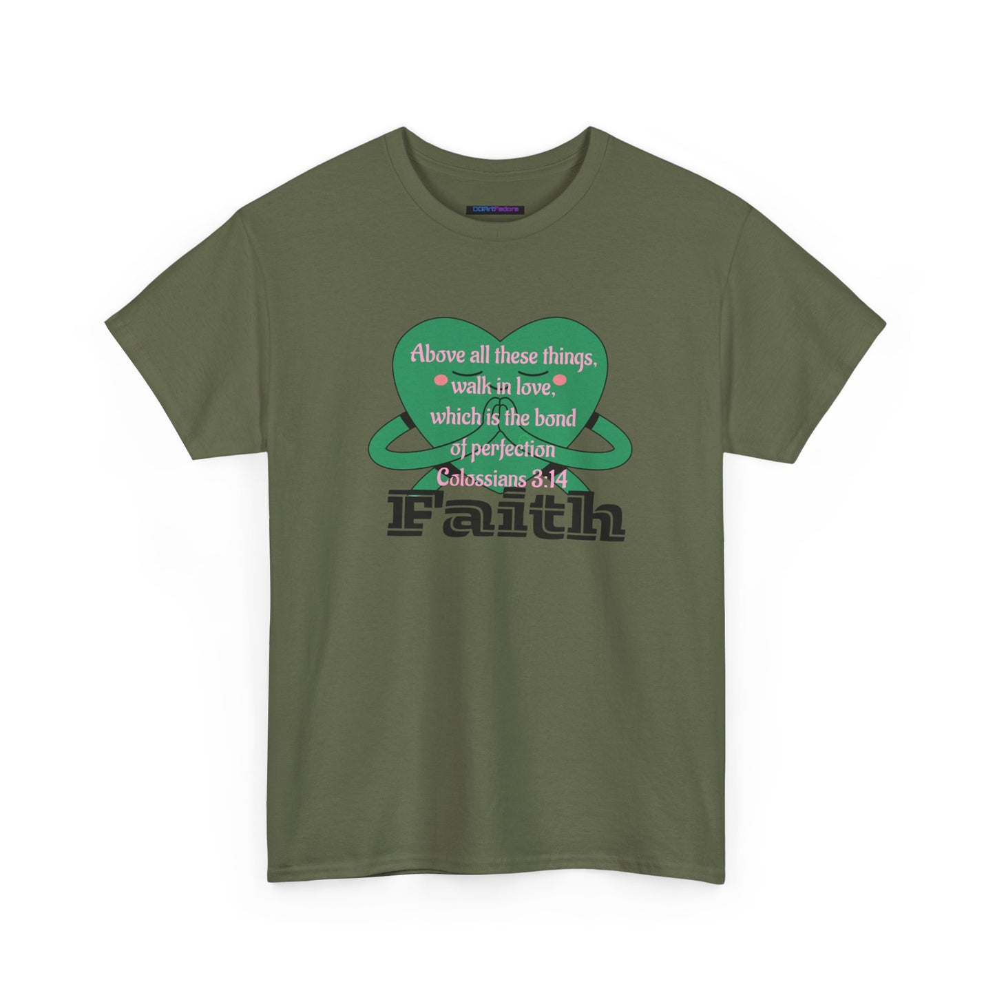 Unisex Heavy Cotton Tee -Faith, Colossians 3:14