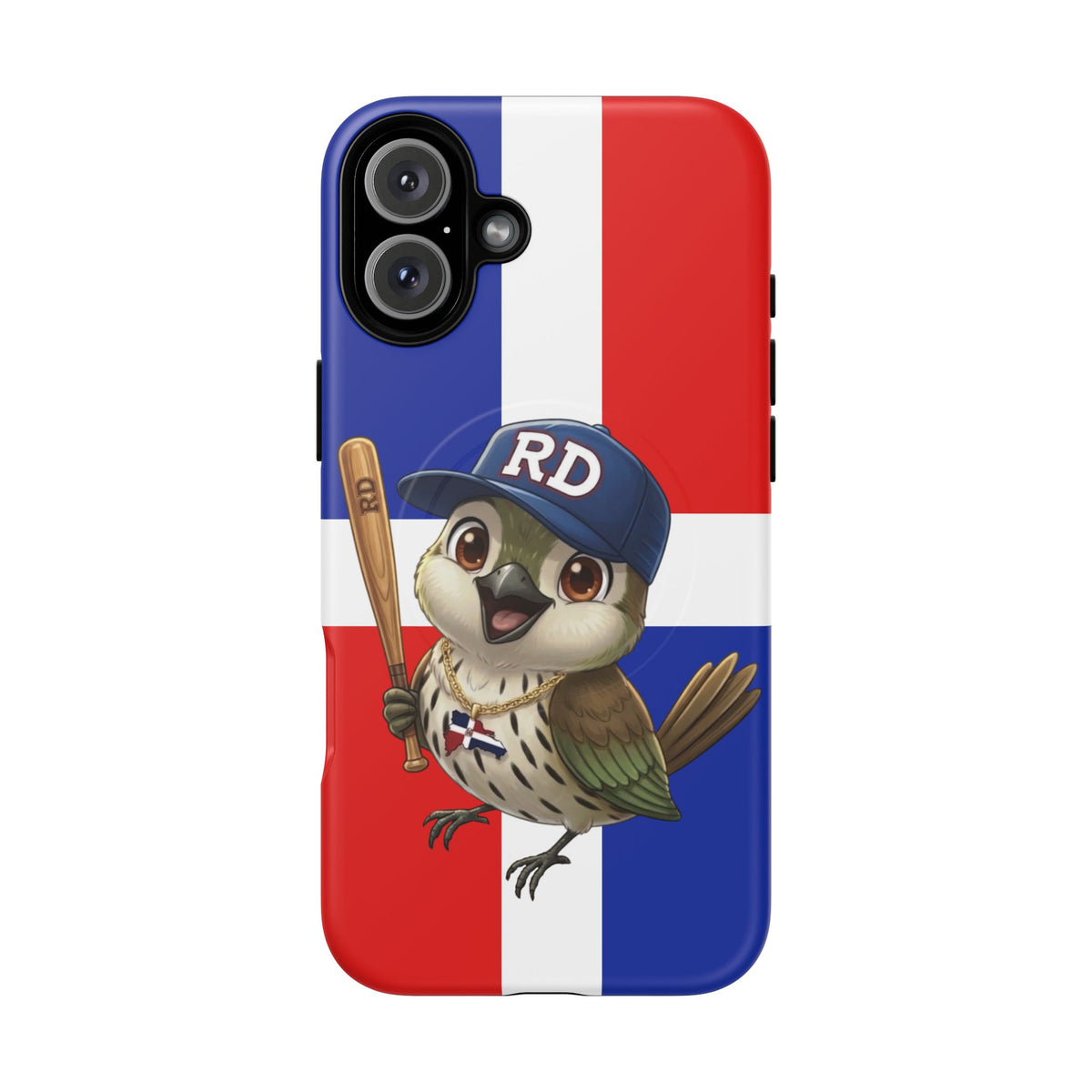 Dominican flag with Cigüa ready for baseball Tough Magnetic Iphone Cases