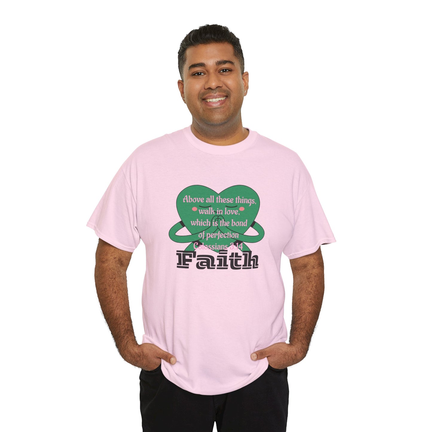 Unisex Heavy Cotton Tee -Faith, Colossians 3:14