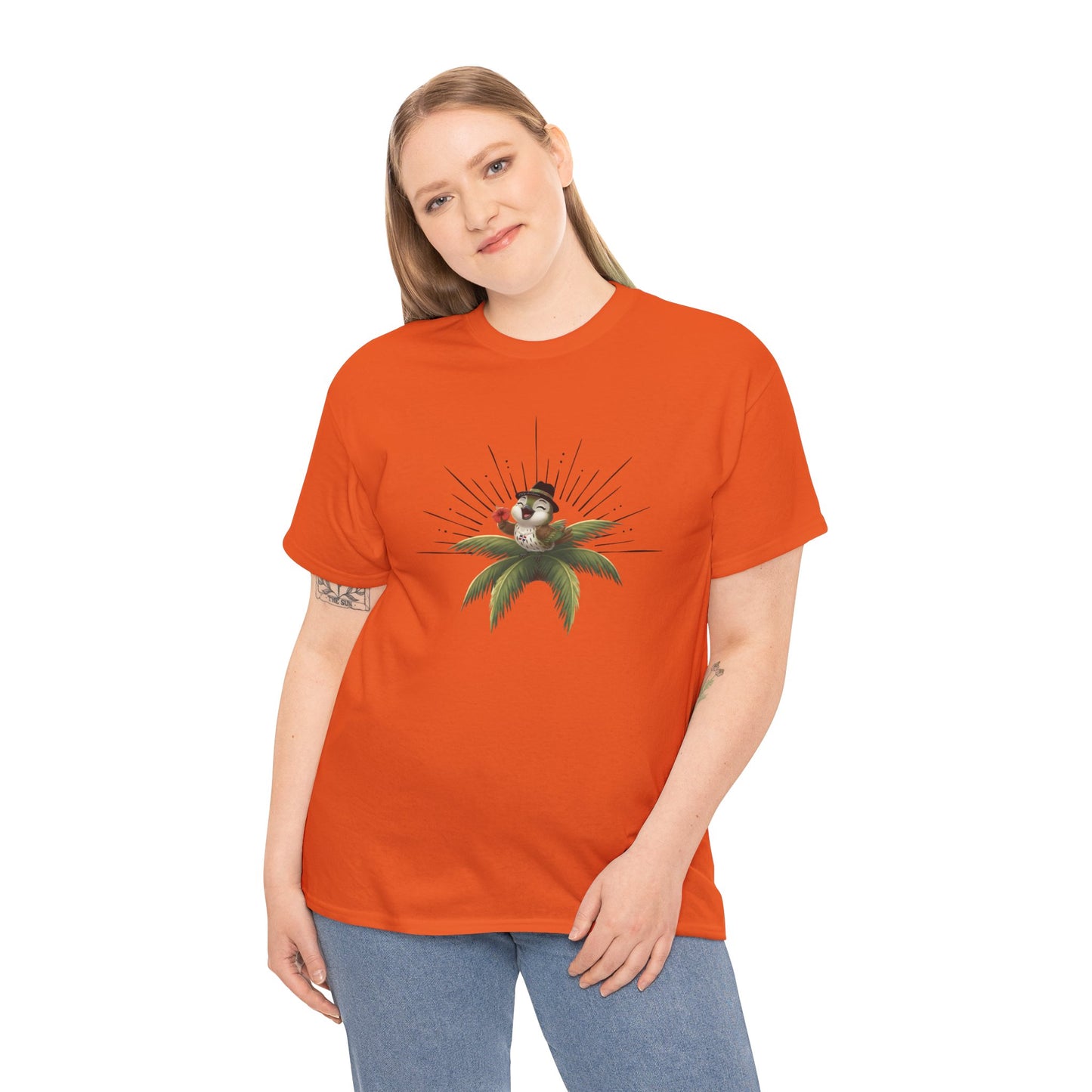 Unisex Heavy Cotton Tee Ciguita Tropical Sunrise