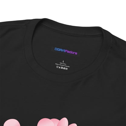 Stylish Mom Lettering with Pink Flowers - Heavy Cotton Tee