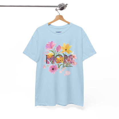 Soft Floral Mom Tribute Design - Heavy Cotton Tee