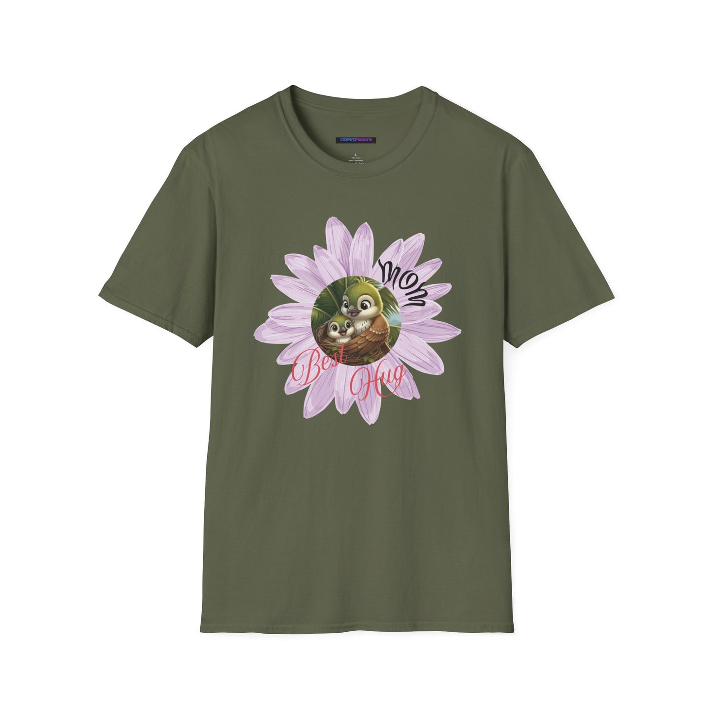Cigüita Mother’s Embrace Flower Design - Softstyle T-Shirt