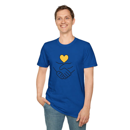 Unisex Softstyle T-Shirt Clasped Hands with Heart