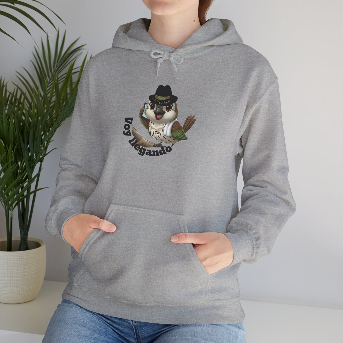 Unisex Heavy Blend  Hooded Sweatshirt with Cigüita "Voy llegando"