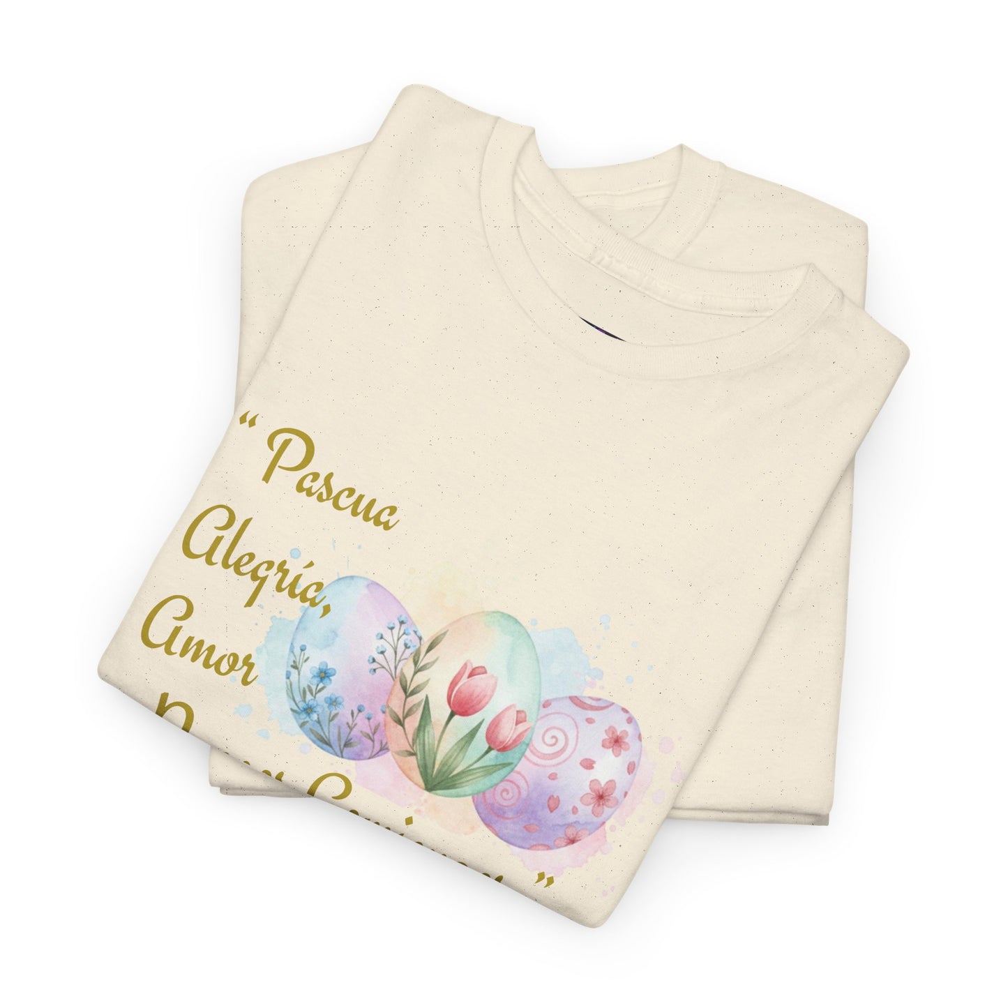 Unisex Heavy Cotton Tee - Easter, Joy, Love, & New Beginnings (Spanish Version)