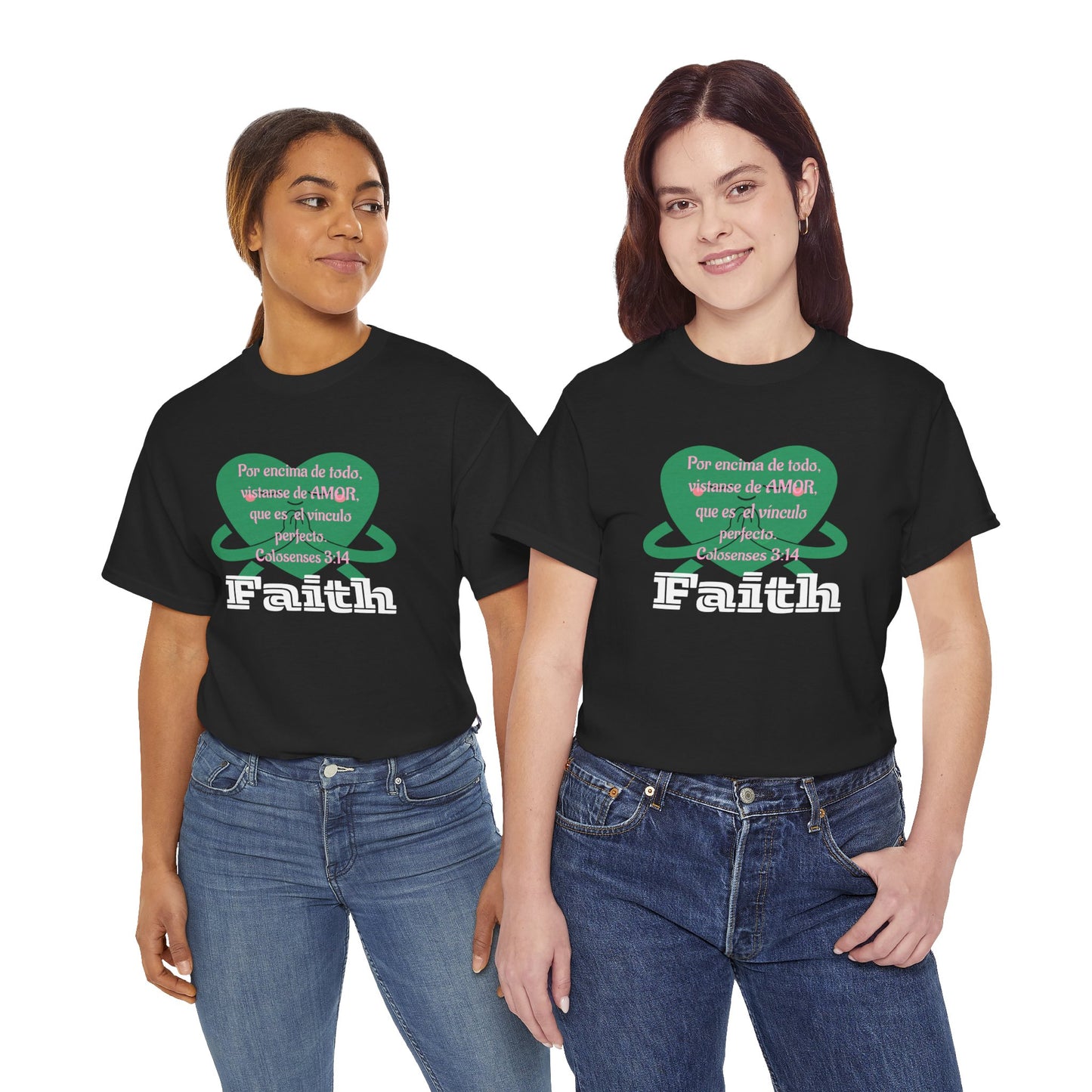 Unisex Heavy Cotton Tee - Fe (Faith), Colosenses 3:14