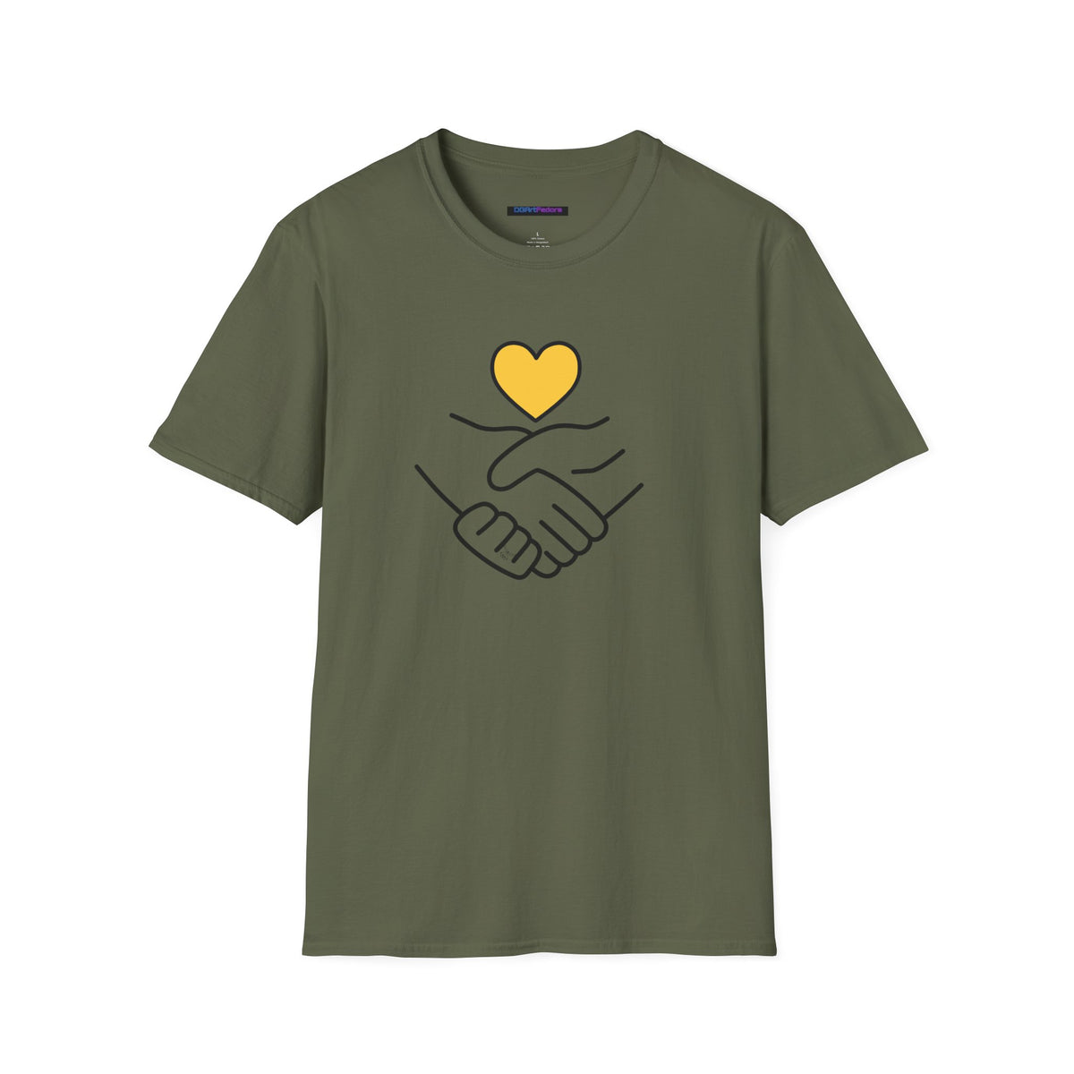 Unisex Softstyle T-Shirt Clasped Hands with Heart