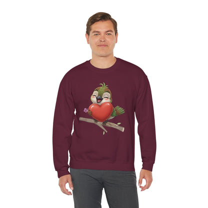 Unisex Heavy Blend Crewneck Sweatshirt Ciguita Hugging a Heart