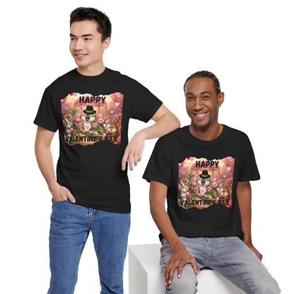 Unisex Heavy Cotton Tee Valentine's Day Ciguita and Friends