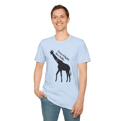 Unisex Softstyle T-Shirt Travel Light, Live Fully