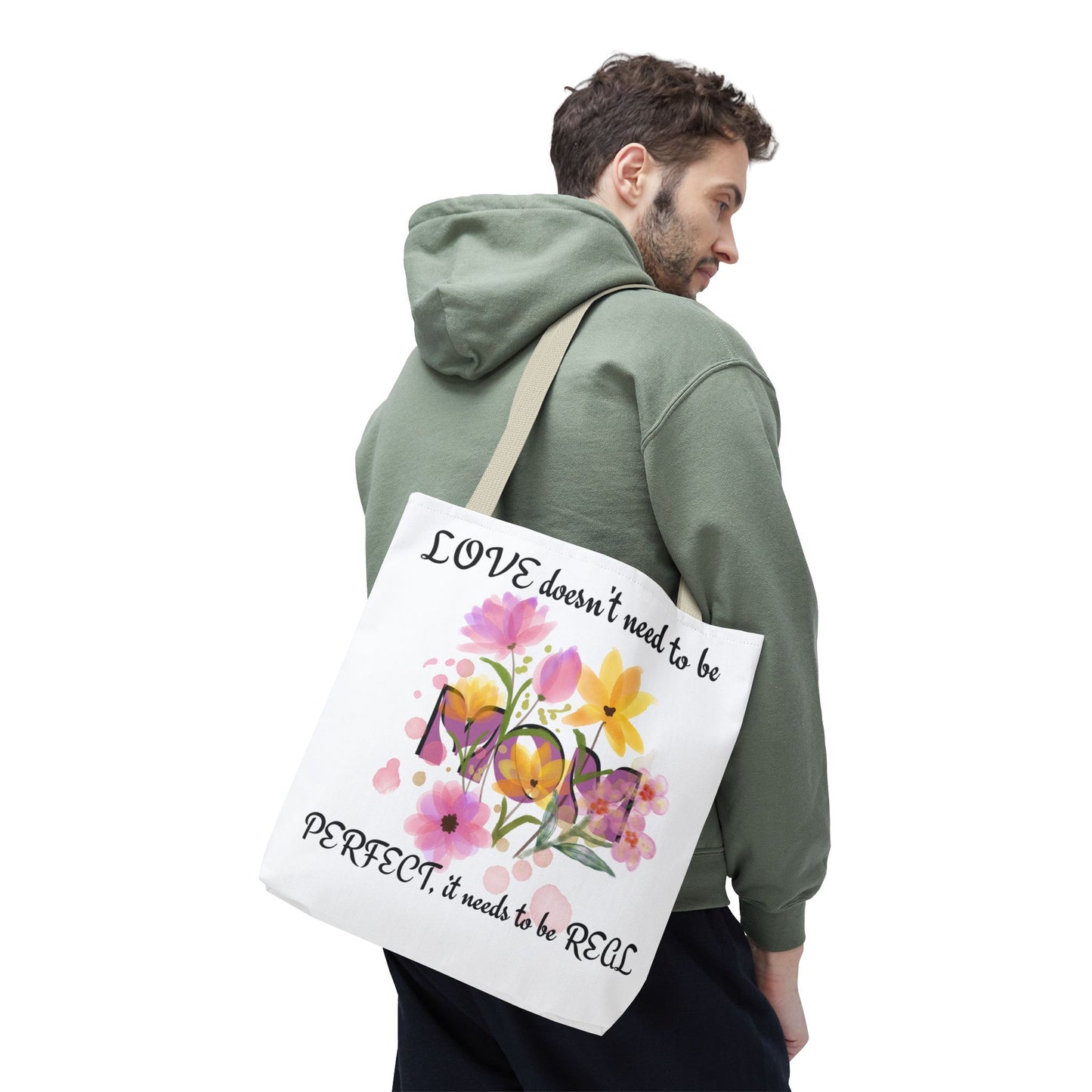 Love Is Real Inspirational Carryall Tote Bag