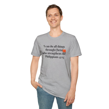 Unisex Softstyle T-Shirt -Philippians 4:13 - I can do all things
