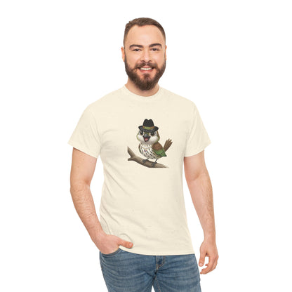 Unisex Heavy Cotton Tee Ciguita Chillin' on a Branch