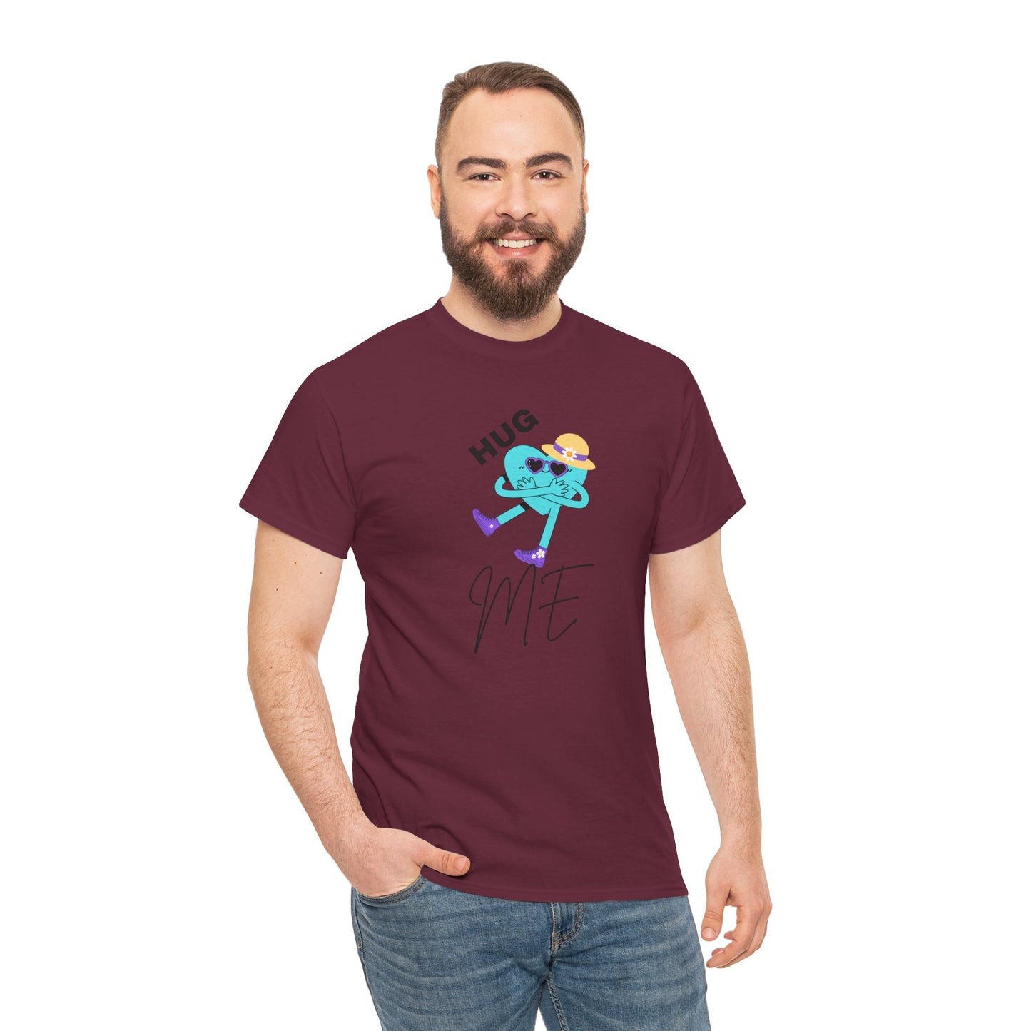 Unisex Heavy Cotton Tee HUG ME GIRL
