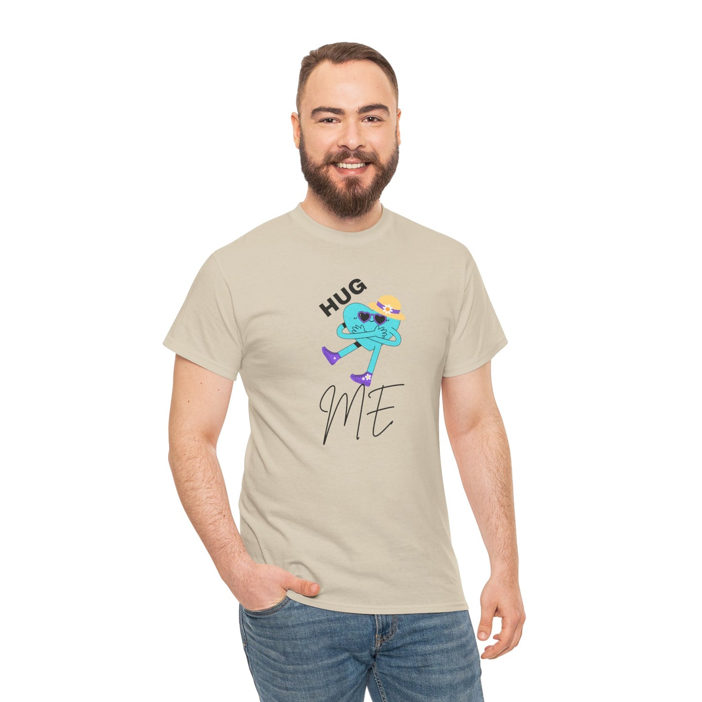 Unisex Heavy Cotton Tee HUG ME GIRL