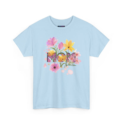 Soft Floral Mom Tribute Design - Heavy Cotton Tee