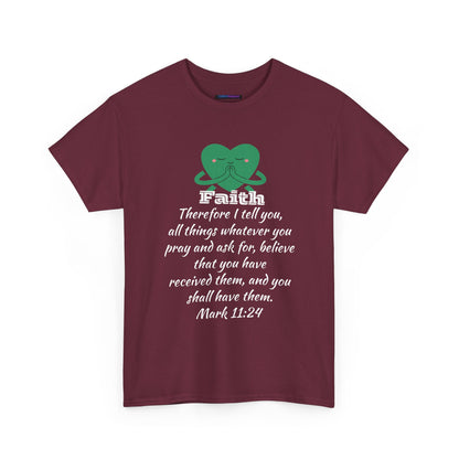 Unisex Heavy Cotton Tee - Faith Mark 11:24
