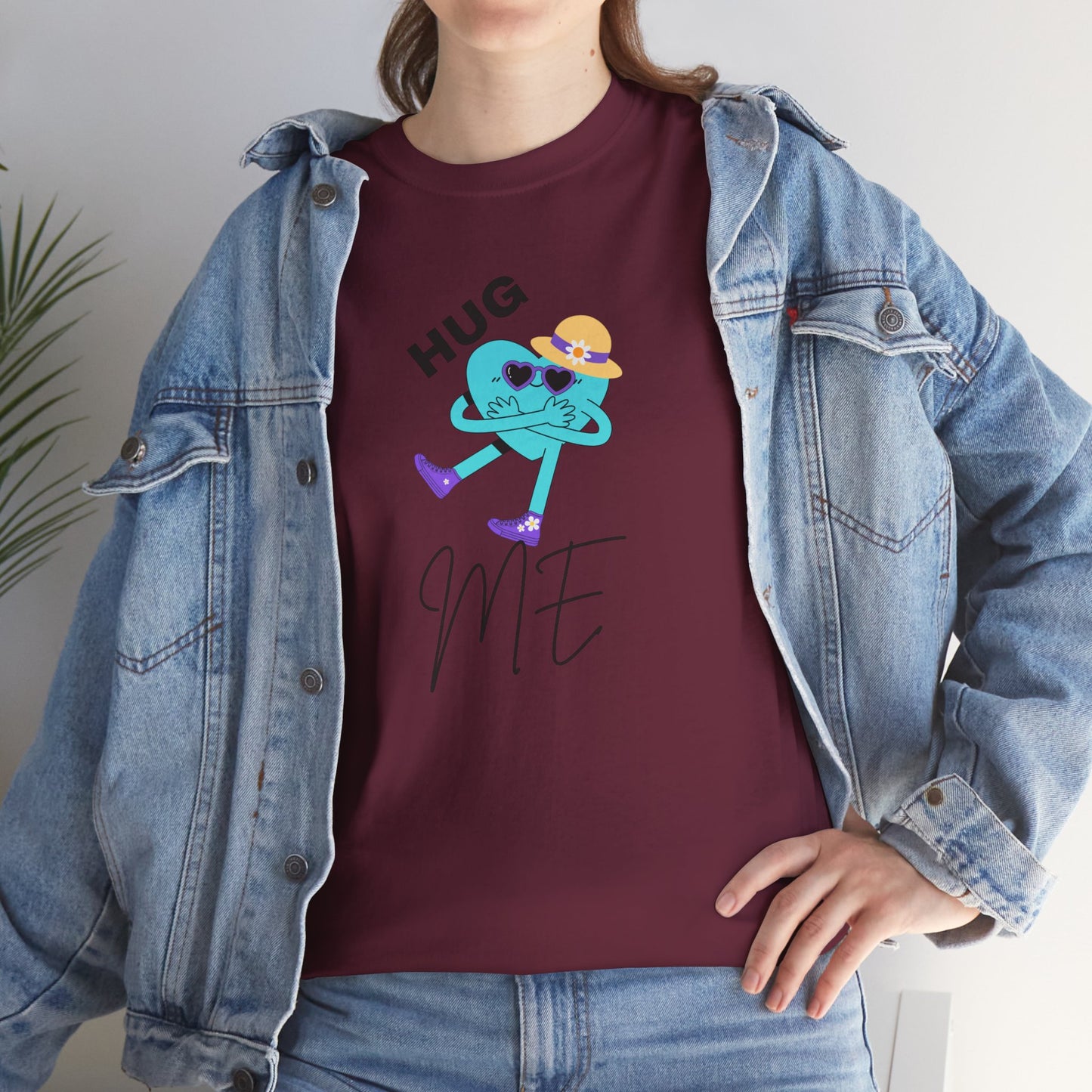 Unisex Heavy Cotton Tee HUG ME GIRL