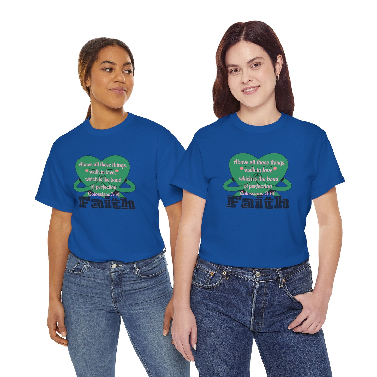 Unisex Heavy Cotton Tee -Faith, Colossians 3:14
