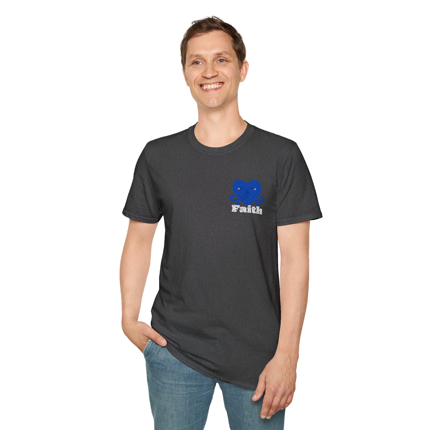 Unisex Softstyle T-Shirt - Heart, Prayer, Faith