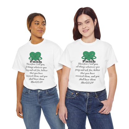 Unisex Heavy Cotton Tee - Faith Mark 11:24