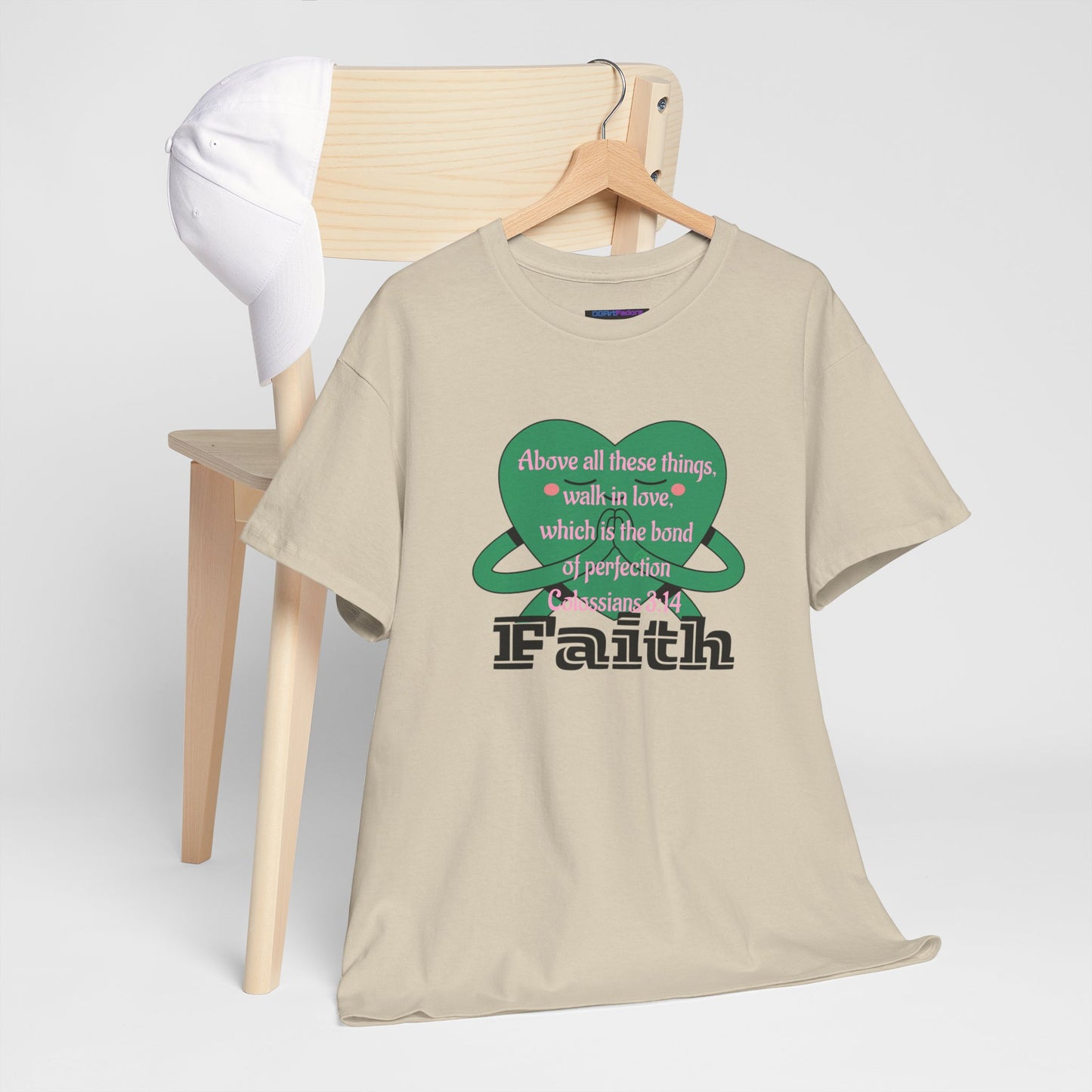 Unisex Heavy Cotton Tee -Faith, Colossians 3:14