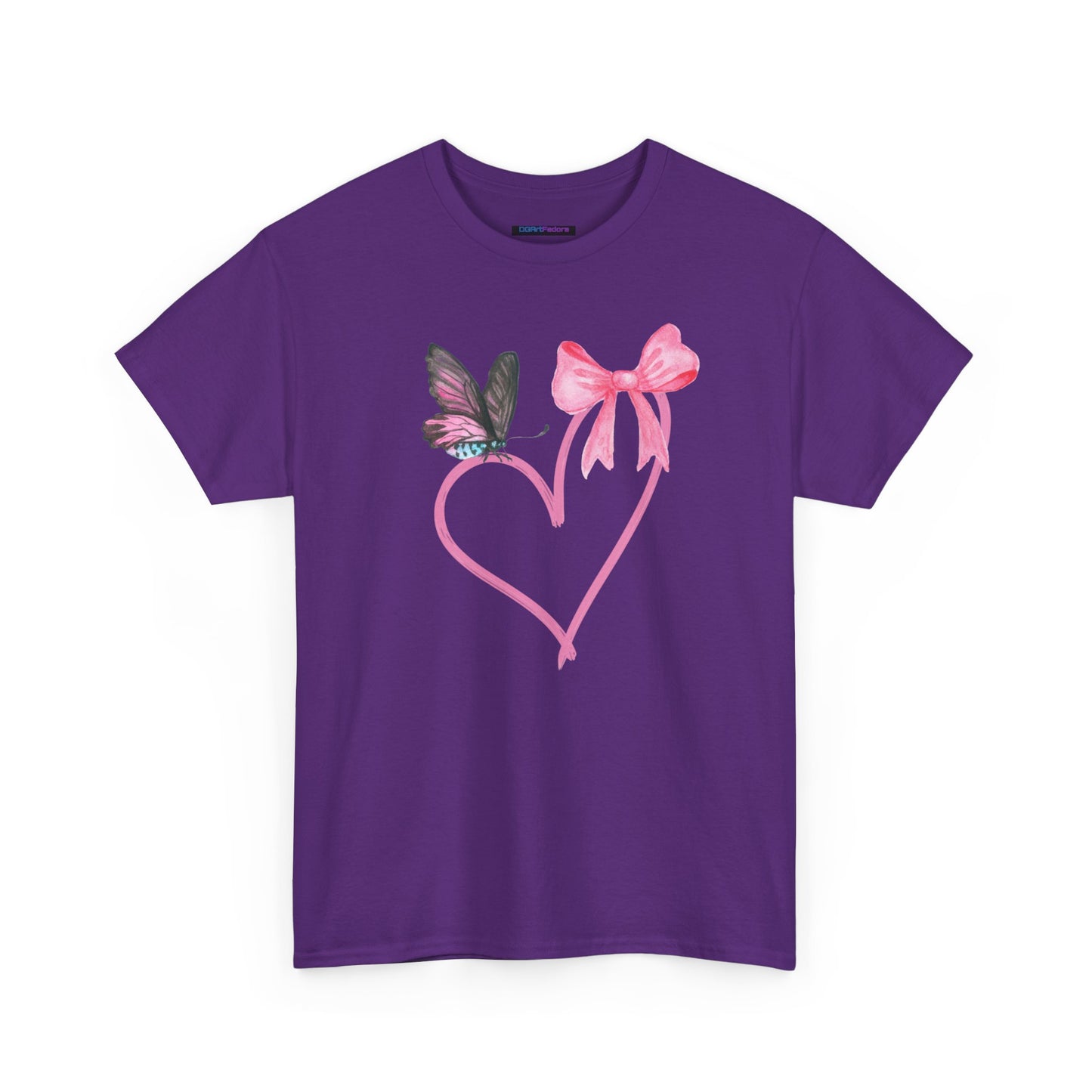 Unisex Heavy Cotton Tee Heart & Butterfly